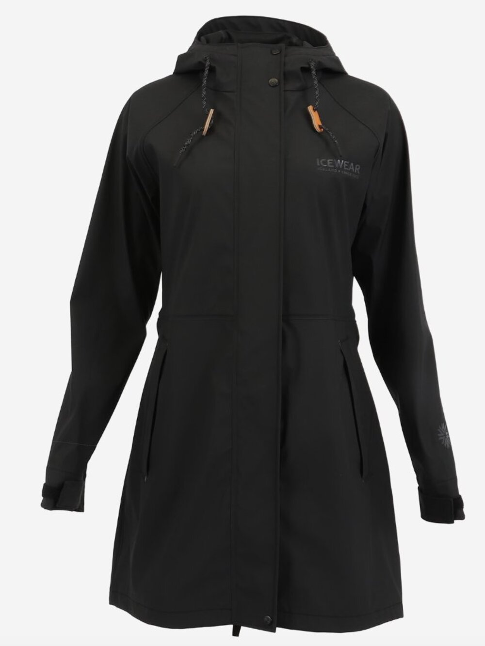 Icewear DÖGG Long Waterproof Rain Jacket Black – Women’s XS – Iceland